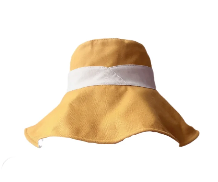 yellow Сетчатая красная Двусторонняя Рыбацкая шляпа Женская Осенняя дикая японская маленькая свежая летняя Солнцезащитная шляпа - Цвет: yellow
