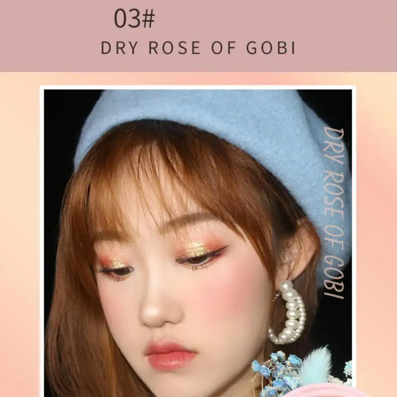 1p 4 Styles Makeup Sweet Pink Gradation Blush Nude Makeup Natural Good Color Two-color Blush Red Rouge Blush Makeup for Girl - Цвет: 3