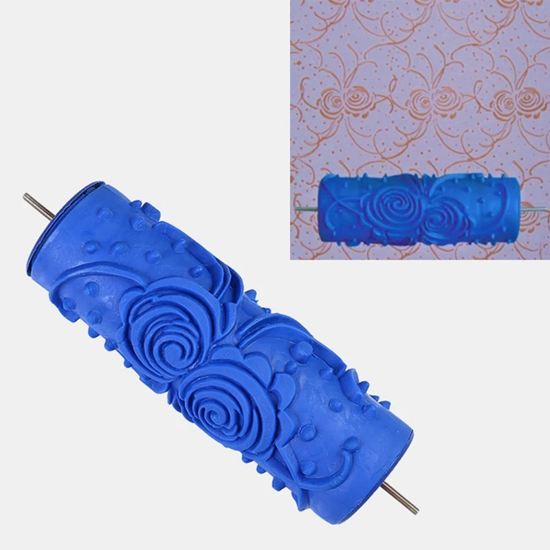 

7 inch 3D Rubber Wall Decorative Painting Roller, Patterned Roller Wall Decoration Tools Without Handle Grip H1 .x x
