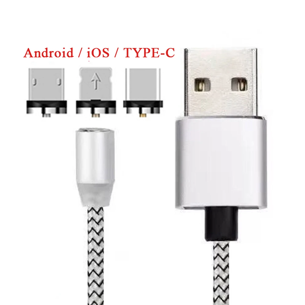 3 в 1 Магнитный usb Мобильный кабель для зарядки телефона 8Pin micro type-c USB кабель магнитный быстрое зарядное устройство магнитный usb зарядный кабель