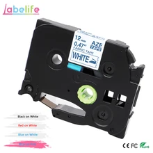 Labelife 1 шт. TZe-FA3 12 мм темно-синий на белой ткани железная лента для Brother P-touch TZ-FA3 TZeFA3 TZFA3 FA3 для принтера этикеток