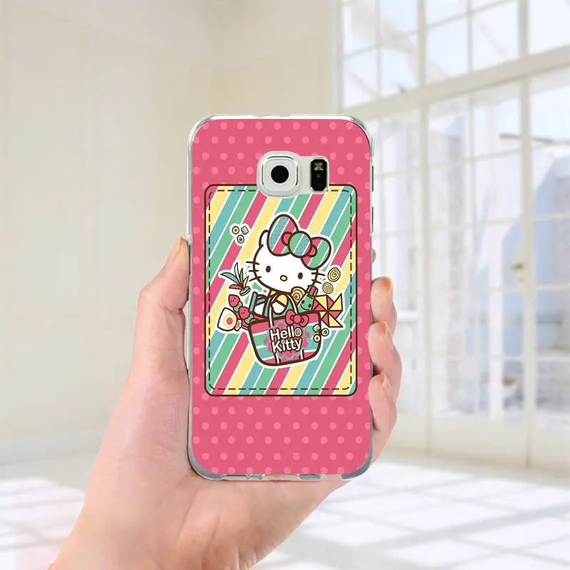 Мягкий чехол для samsung Galaxy J1 J2 J3 J5 J7 Prime Pro A10 A20 A30 A40 A50 A60 A70 A80 A90 оболочки прекрасный рисунок «Hello Kitty» дизайн