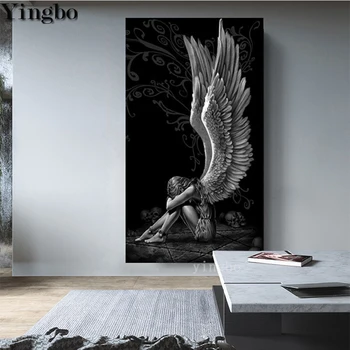 

Angel and devil Full Square Round Drill 5D DIY Diamond Painting Kits Diamond Embroidery mosaic abstract girl art decoracion