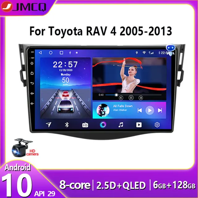 $106.64 JMCQ Android 10 Car Radio For Toyota RAV4 Rav 4 2005-2013 Multimedia Video Player 2 din Navigation GPS Stereo RDS DVD Head unit