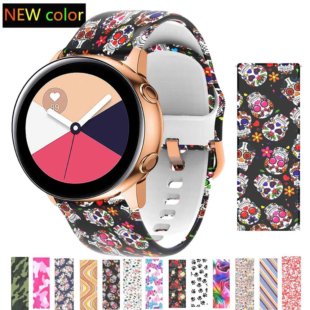 20 мм ремешок для samsung Galaxy Active Watch Band Мягкие силиконовые в ...