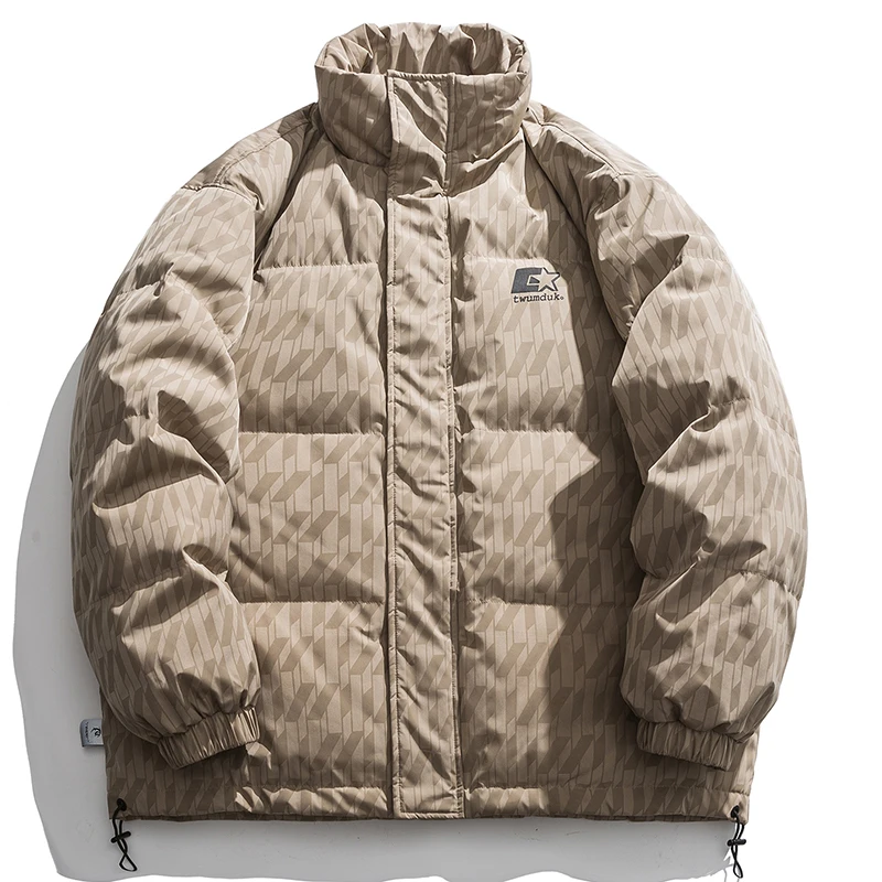 

Winter Oversize Baggy Bubble Coat Men Warm Cotton-Padded Clothes Fashion Harajuku Streetwear Parkas Jacket Top Male Plus Size