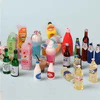 1/12 Miniature Dollhouse Accessoreis Mini Wine Bottle Sake Milk Drinks Food Furniture Model Toys For Barbies House Doll House 1