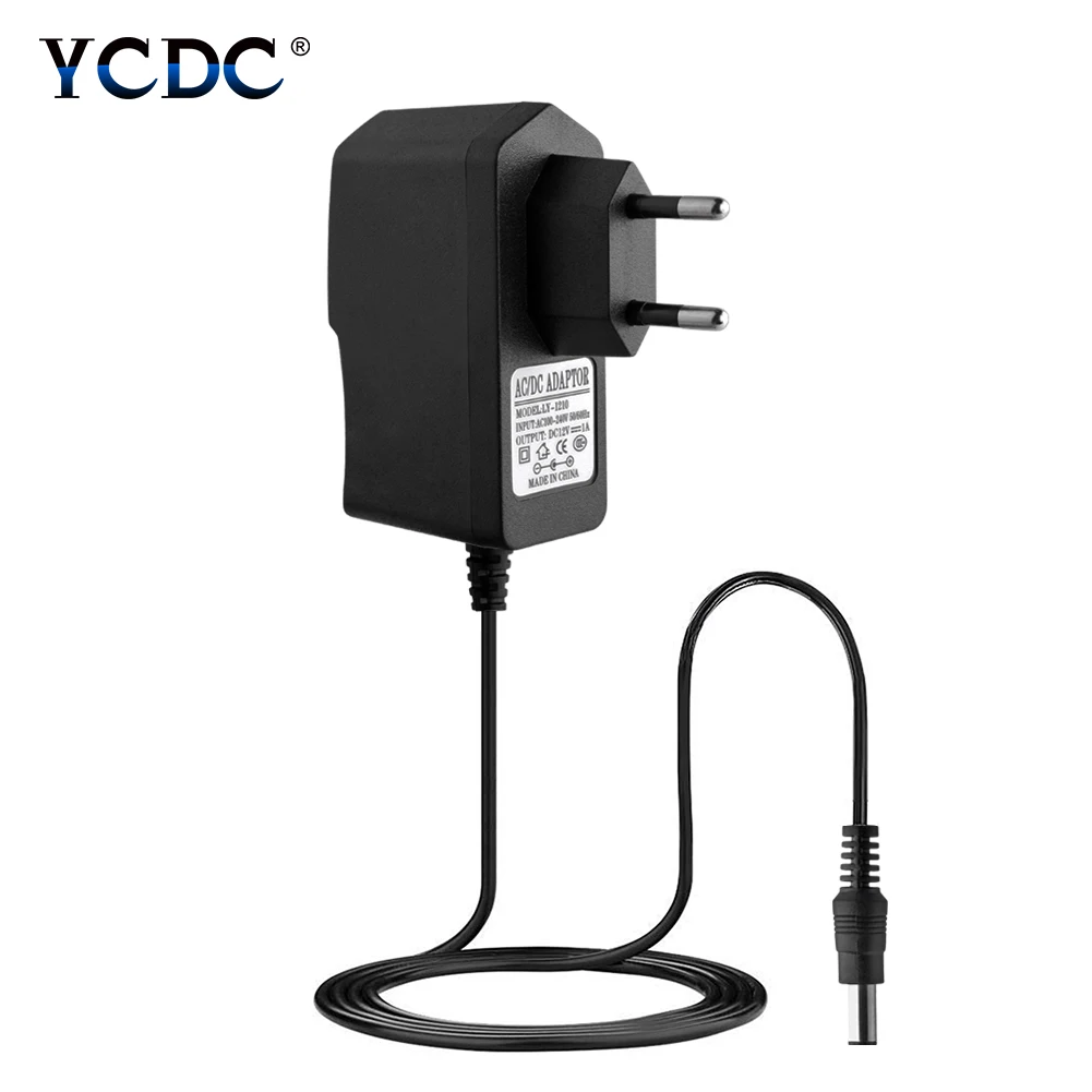 AC 110-240V DC/DC 12V 1A Питание адаптер для Светодиодный Звездная световая струна с изображением британского и американского штепсельная вилка европейского стандарта - Испускаемый цвет: EU Plug