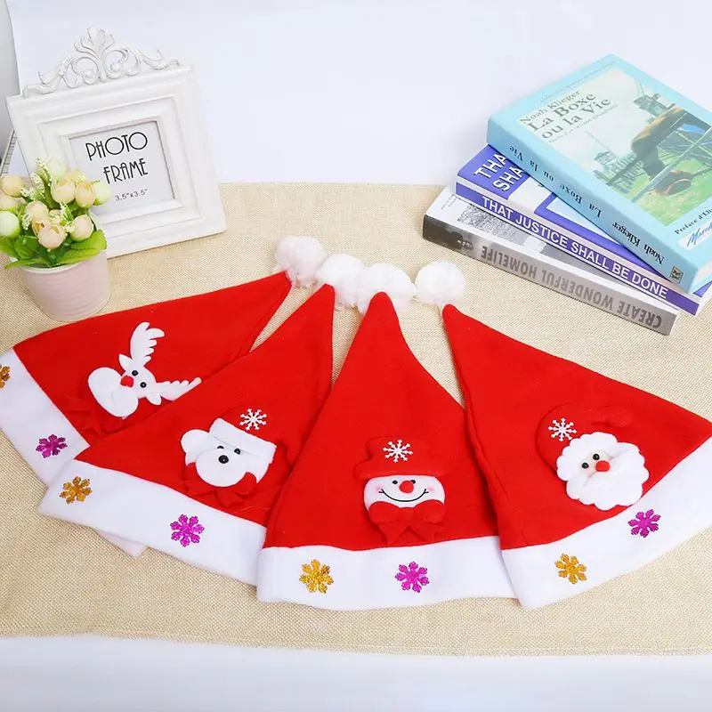 

Christmas Santa Claus Hat Unisex Adult Red Cap Novelty Classic Hat For Party Decoration