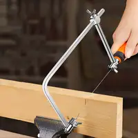 DIY Coping Saw Adjustable Woodworking Nonslip Handle Lightweight Portable Multifunctional Hand Saw Frame for Cutting Woodworking 2
