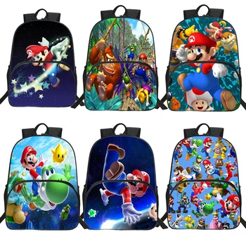 

Super Mario School Bags Children Boys Girls Beautiful Colourful Pattern Backpack Men Women Laptop Knapsack Fashion Teen Rucksack