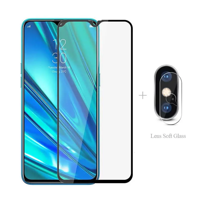 Полное покрытие из закаленного стекла + Защитная пленка для камеры Samsung Galaxy A71 A51