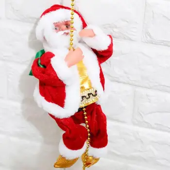 

Christmas Baby Kids Vocal Toys Electronic Xmas Santa Climbing Beads Ladder Doll Plastic Electric Gift Music Kid Toys