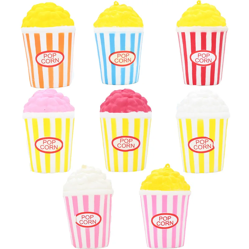 Милые 12 см Jumbo Squeeze Popcorn Squishy Bread Soft Slow Rising Pop Corn ремни DIY Декор Детская игрушка
