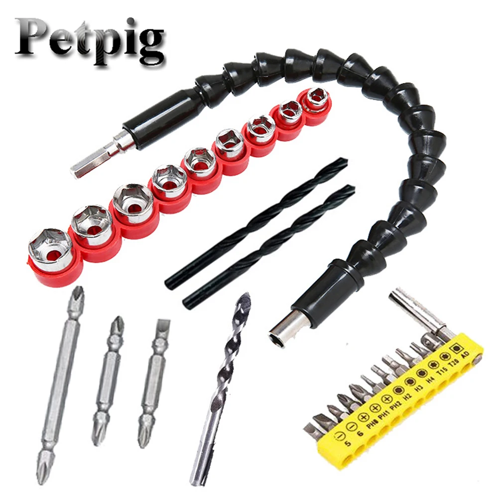 Petpig Mini Drill Accessories Kit Screwdriver Attachment Screwdriver