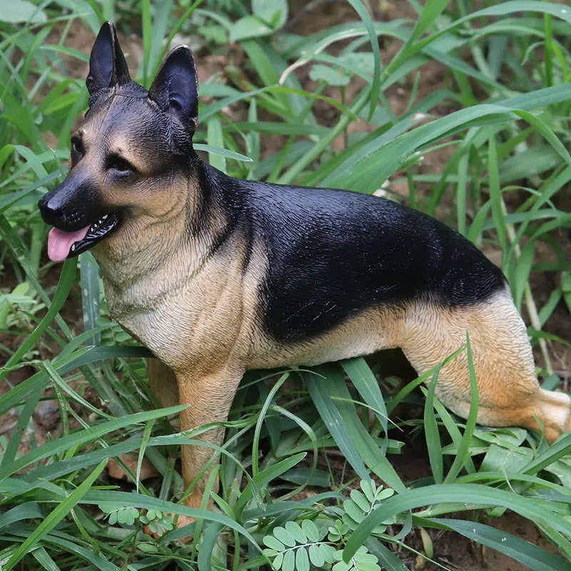 

Children's Simulation static solid wildlife model German Shepherd Dog Dog Toy Decoration