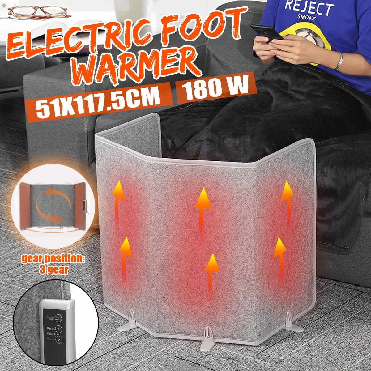  Fold Electric Heater Mini Warm Leg Warmer House Under The Table Heater Electric Heating Foot Treasu