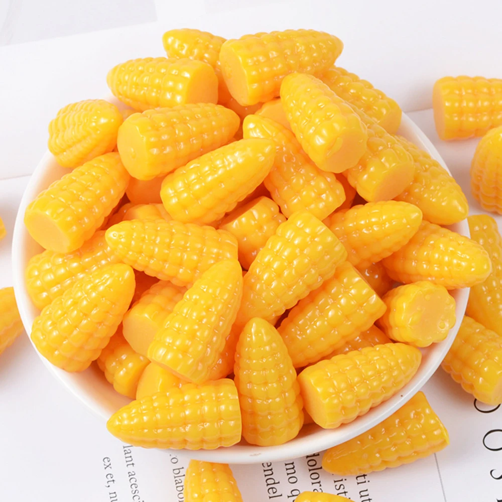 

10 Pcs Stereo Simulation Corn Resin Diy Clay Slime Accessories Charm Children Interactive Tools Kids Creative Popular Toys