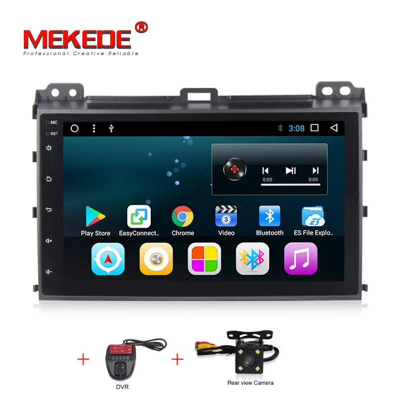 add camera dvr Android 8,1 автомобильный радиоприемник с навигацией GPS плеер для Toyota Prado 120 2002-2009 с wifi BT canbus мультимедиа в приборной панели головное устройство - Цвет: add camera dvr