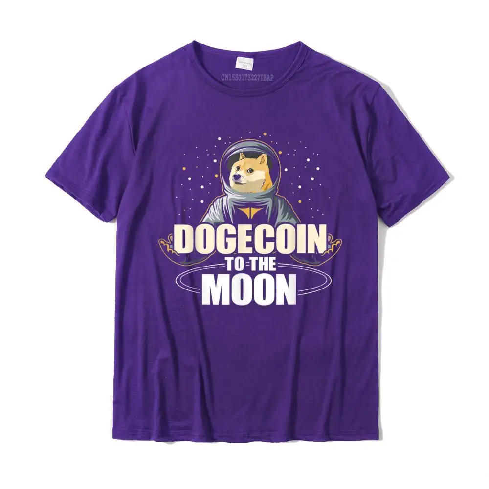 Group Crewneck Top T-shirts Autumn Tops Tees Short Sleeve 2021 New 100% Cotton Custom Sweatshirts Normal Men Top Quality Dogecoin To The Moon Funny Crypto Cryptocurrency T-Shirt__MZ16783 purple