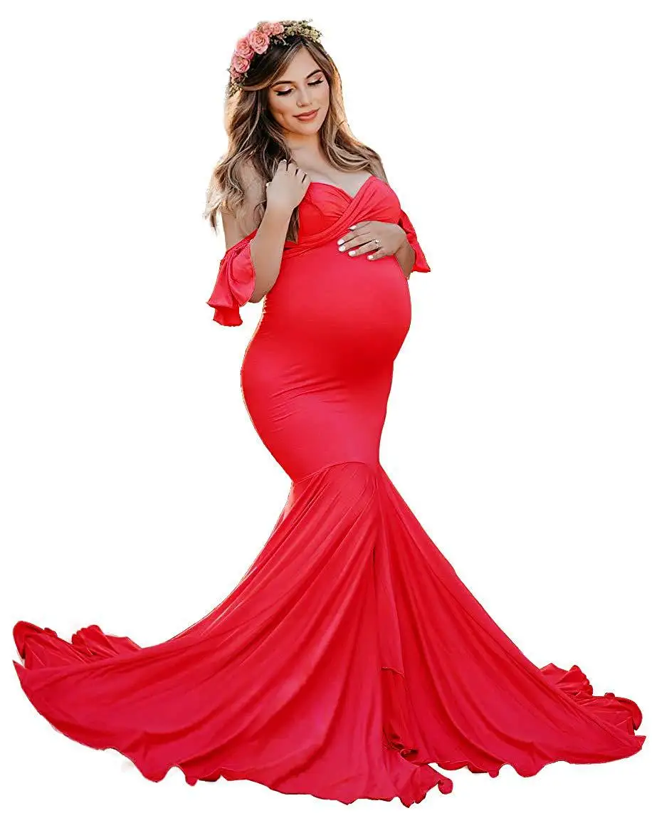 Платье для беременных для фотосессии; платье макси для беременных; необычное женское платье для беременных; Платье для фотосессии; H480 - Цвет: 4