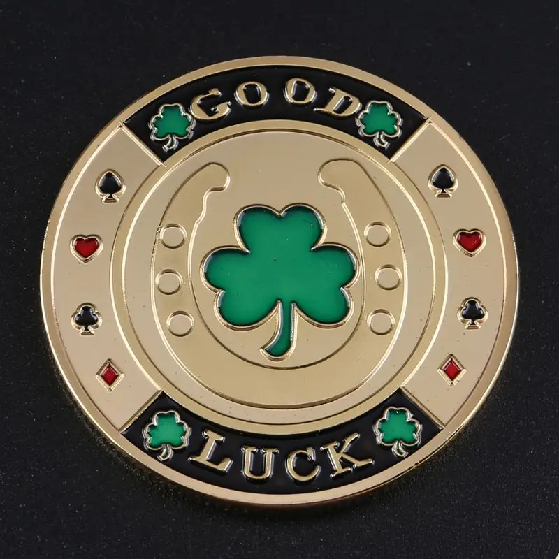 Lucky Four-leaf clover chip Commemorative Coin Collection Gift Souvenir Art Metal Antiqu Coin Collection