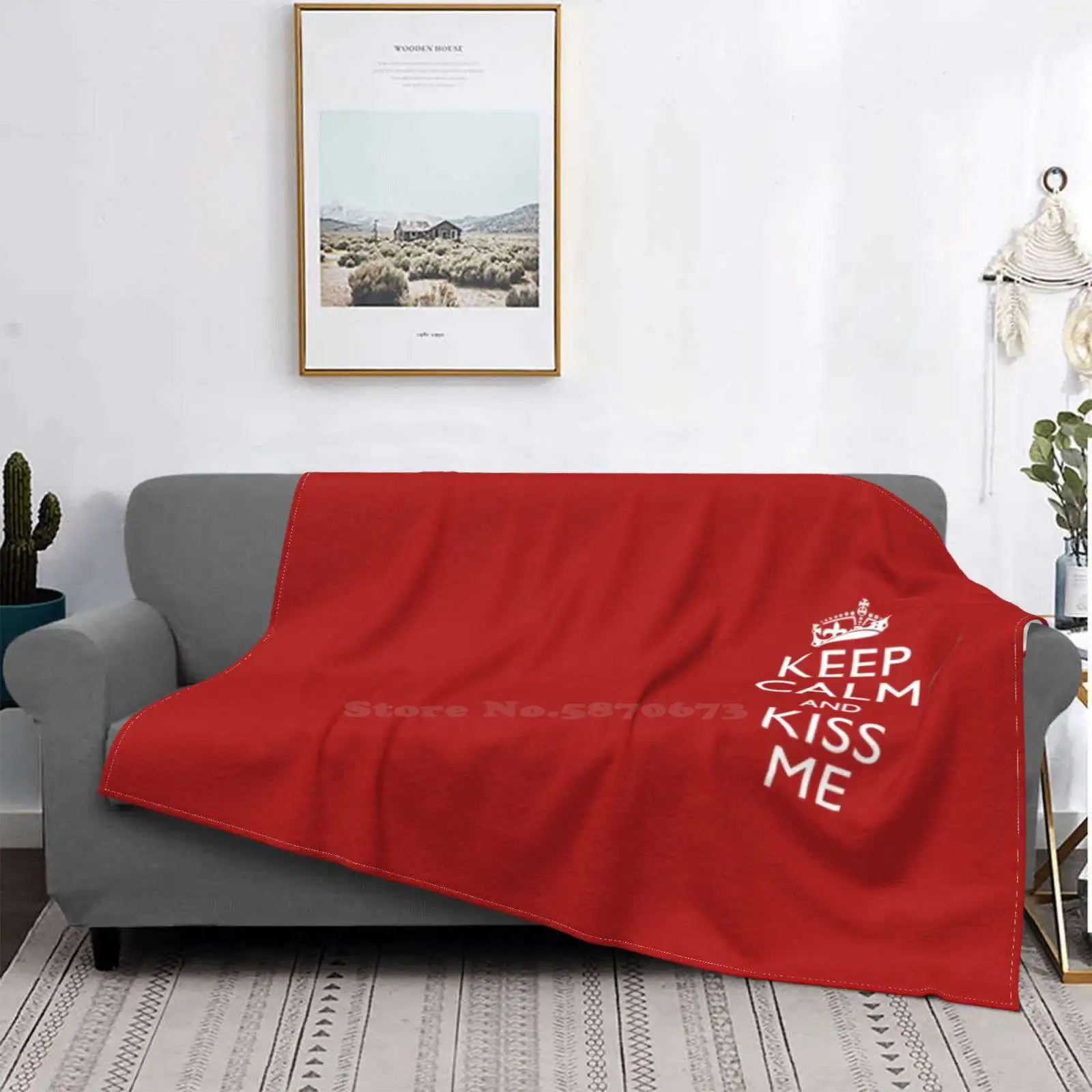 Keep Calm And Kiss Me Tutte Le Taglie Coperta Morbida Decorazioni Per La Casa Biancheria Da Letto Keep Calm Carry On Keep Calm Crown San Valentino Cla