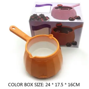 

Orange Candy Melting Pot With Handle High Temperature Resistant Chocolate Cheese Ice Cream Melt Furnace Eu Plug Insulation Grill