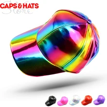 Женская разноцветная кожаная кепка Snapback, камуфляжная бейсболка из искусственной кожи, хип-хоп кепка, мужские бейсболка Hombre T740