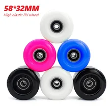 4pcs PU Transparent High Elastic Non-luminous Wheel Be Used for Street Skateboarding and Roller Skating Replacement Wheel Sets