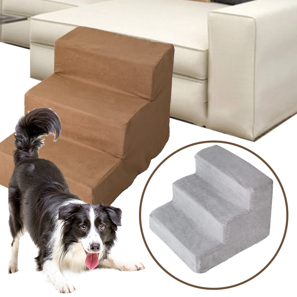  Dogs Stairs Pet 3 Steps Upgraded Version for Small Ladder Interactive Removable Bed Supplies |
