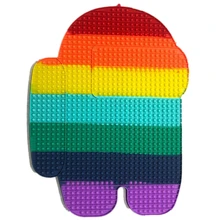 Grande taille parmi les bulles Pop arc en ciel américaines, jouets Fidget Antistress, jouet sensoriel, lumineux, grand gradateur simple, jouets Figet