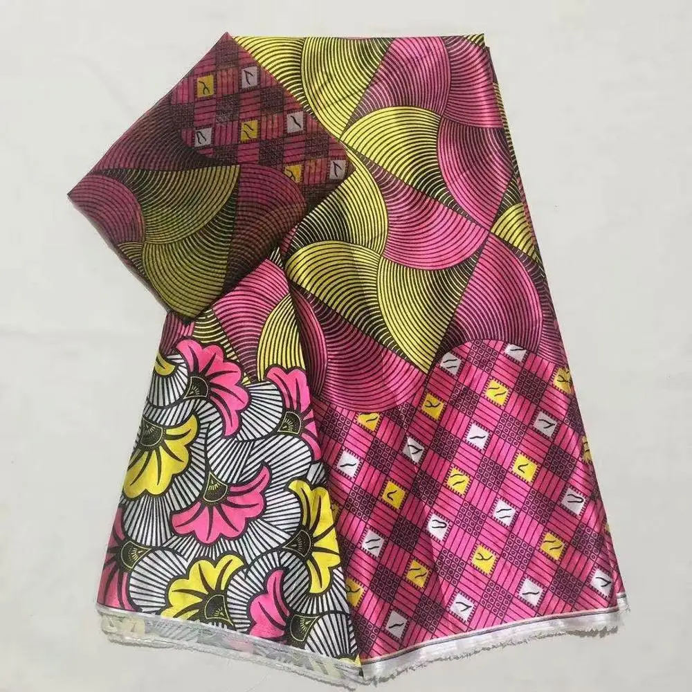 Модальная эластичная атласная шелковая ткань Африканская мягкая восковая ткань с принтом 2 ярда шифон 4 ярда audel modell ИМИТИРОВАННАЯ Анкара ткань 102706