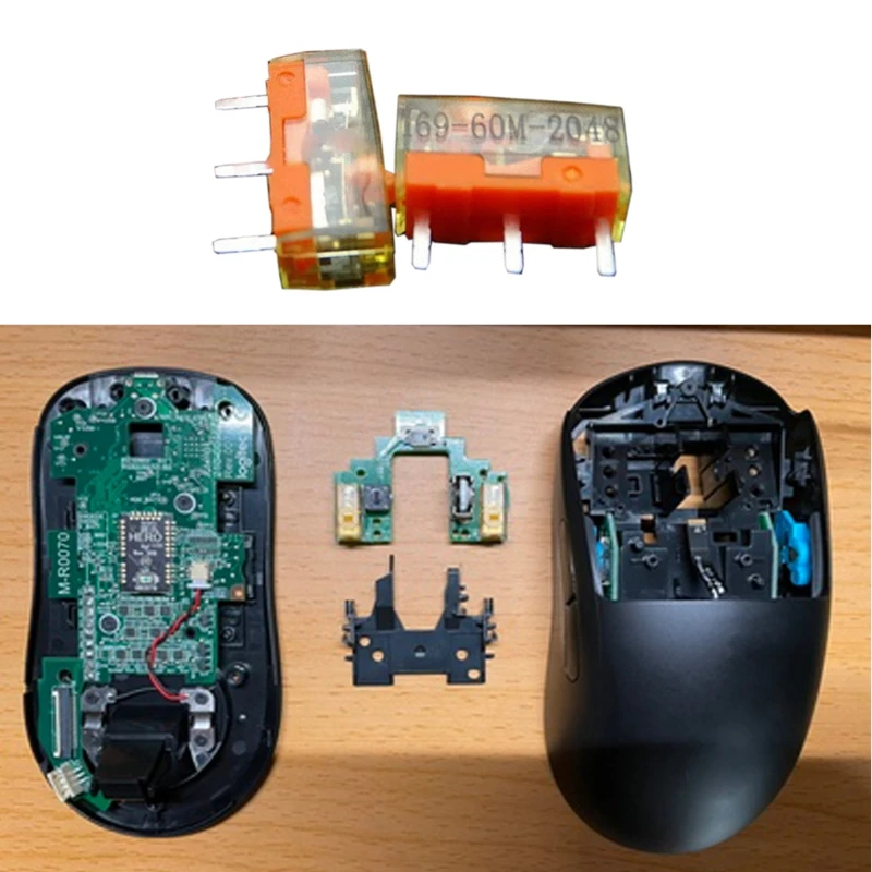 TTC Dustproof Gold Mouse Micro Switch 2Pc Micro Button Gold Contactor 60 Million 1XCB mouse micro switch