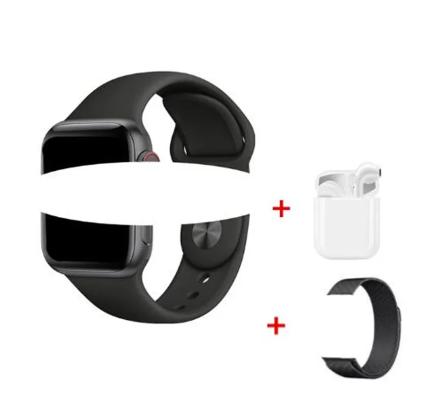IWO 8 Smart Watch 44mm Series 4 Case 1:1 Bluetooth Watches Ecg Bracelet Smartwatch for Apple IPhone Xiaomi Upgrade IWO 7 5 6 - Цвет: black package