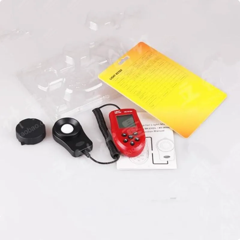 New 200,000 Lux Automatic HS1010A LCD Digital Light Meter Luxmeter Lux/FC Meters Illumination Handhold Light Luminometer 4