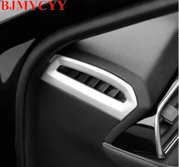 

BJMYCYY 2PCS Stainless steel decoration frame on the side outlet of the dashboard of the dashboard for Toyota Camry 2018