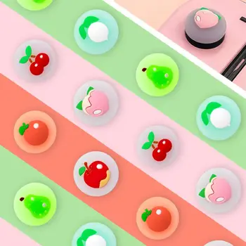 

4 Pcs Fruit Themed Thumb Grip Cap for Switch Lite Stereo Silicone Rocker Cap JoyCon Handle Case Shell Switch Accessories
