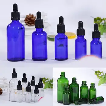 

10pcs 5ml/10ml/15ml/20ml/30ml/50ml Empty Amber Dropper Bottles Glass Essential Oil Liquid Aromatherapy Perfume Container