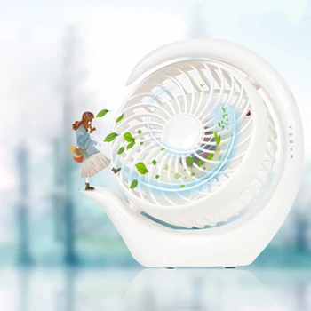 

Portable Rechargeable Mini Fans 3 Wind Speeds Adjustable Super Mute Desk Cooler 180 Degree Rotatable Cooling Fan USB Gadget