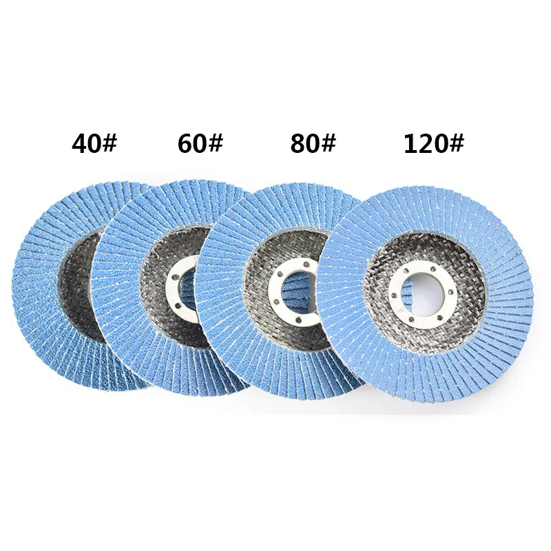 XCAN Fächerscheiben Schleifscheiben 115 mm 4,5 Zoll 40/60/80/120 Körnung Schleifscheibe Klinge für Winkelschleifer Schleifwerkzeug Schleifscheibe – Detail 4