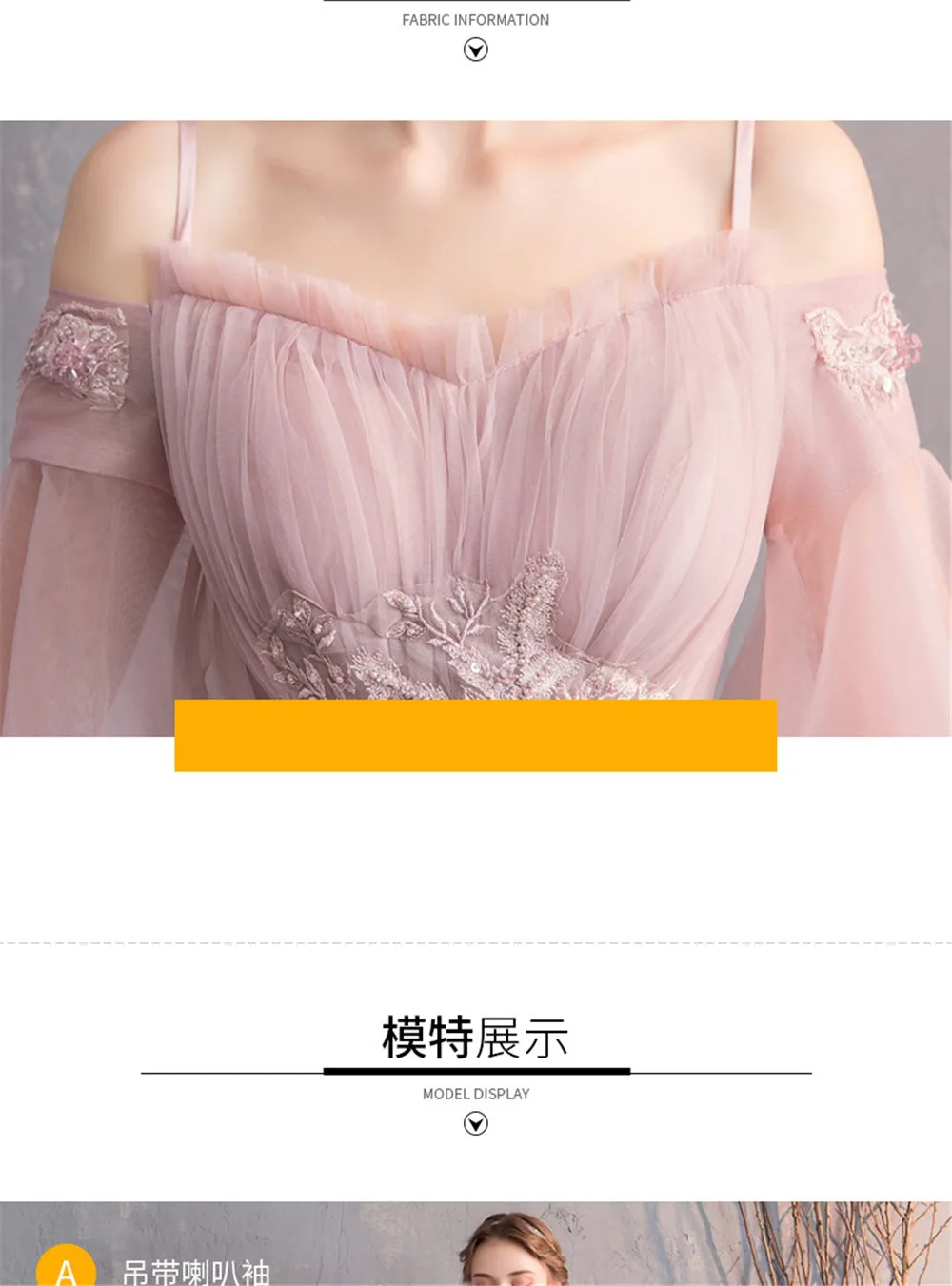XCOS Vestido Madrinha Pink Tulle Long Bridesmaid Dresses Sexy A Line Chiffon Dress for Wedding Party Robe Demoiselle D'honneur