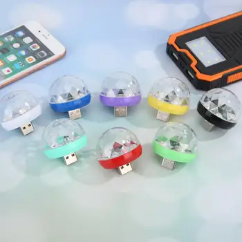 

Portable Mini USB Party Lights Mobile Phone LED Magic Crystal Ball Colorful Effect Voice Control Children's Night light