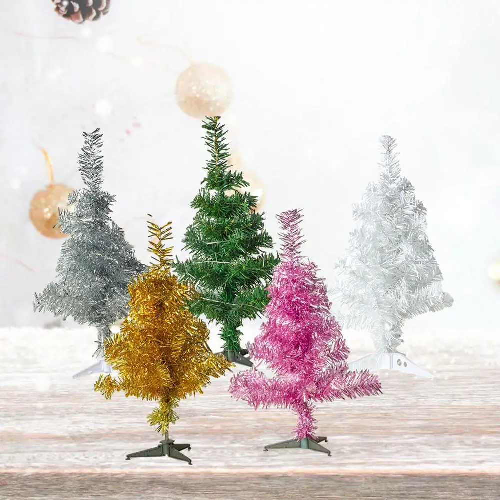 

Christmas Simulation Small PVC Christmas Tree With Lights Hotel Shop Window Holiday Decorations Gifts Ornament
