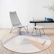 Круглые ковры в скандинавском стиле, круглые ковры для гостиной, спальни, домашние декоративные розовые ковры, кофейный столик кресло, коврики