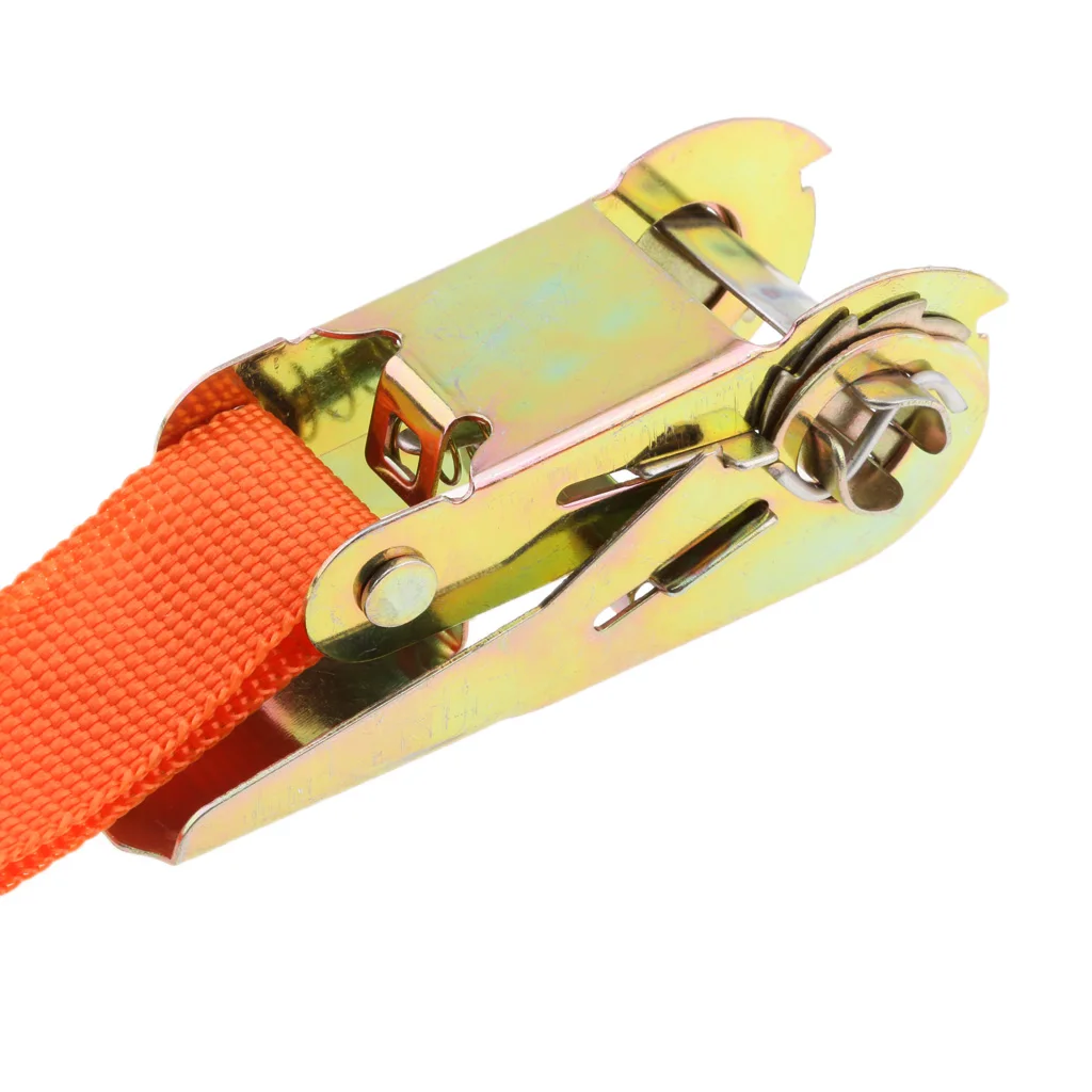 Car Truck Heavy Duty Ratchet Tie Down Strap Belt Luggage Bag Cargo Buckle