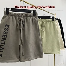 Pantalones cortos de algodón con estampado de letras para hombre, Shorts de moda para ocio al aire libre, correr, deportes, 5 puntos, novedad de verano 2021
