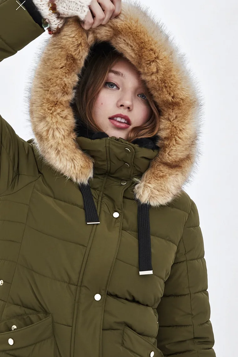 

01yy Warm Casual Hooded Design Quilted Pressure GE-Slim Fit Mid-length Cotton-padded Clothes