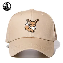 Вышивка Pixelated Pokemon Go Eevee Ash игра анимация персонажи папа шляпа хлопок Бейсболка для мужчин и женщин шляпа