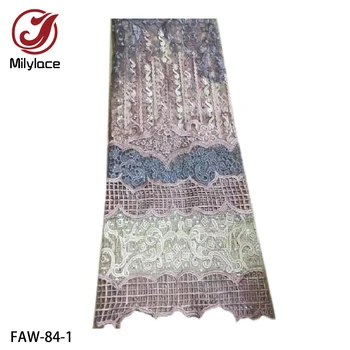 

Nigerian Lace Fabrics 2019 High Quality Lace African Cord Lace Fabric French Tulle Lace Fabric for Wedding Dress FAW-84